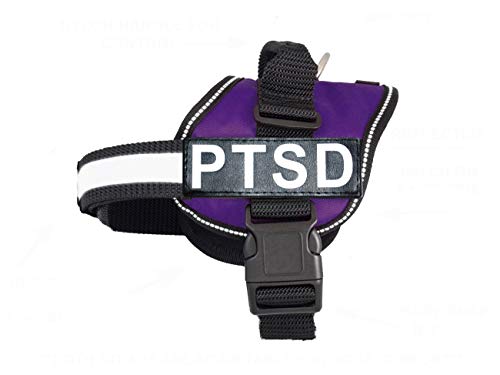 Doggie Stylz Hund Stylz Service Hundegeschirr Weste Wird mit 2 Reflektierenden PTSD Klettverschluss Patches. Bitte Messen Sie Hund vor Bestellung, Girth 19-25", Violett von Doggie Stylz