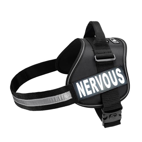 Nervous Nylon Service Dog Vest Harness Kauf kommt mit 2 reflektierenden nervösen abnehmbaren Patches Bitte messen Sie Ihren Hund vor der Bestellung von Doggie Stylz