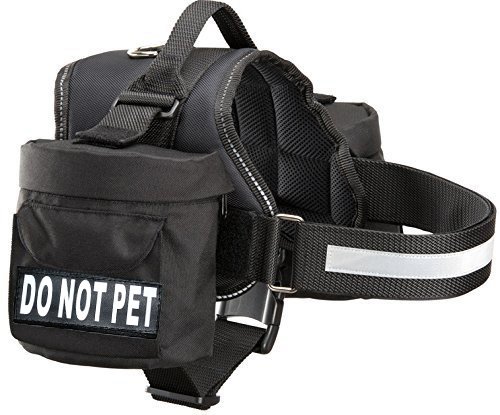 Nicht Pet Hundegeschirr Weste mit abnehmbarer Satteltasche Rucksack Geschirr Carrier Reisen. 2 herausnehmbaren nicht Pet Reflektierende Patches. Bitte Messen Sie Hund vor Bestellung., Girth 2838, von Doggie Stylz