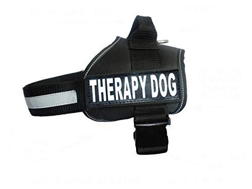 Therapie-Hundegeschirr, Arbeitsweste, Jacke mit 2 reflektierenden abnehmbaren Patches Bitte messen Sie den Hund vor der Bestellung. von Doggie Stylz