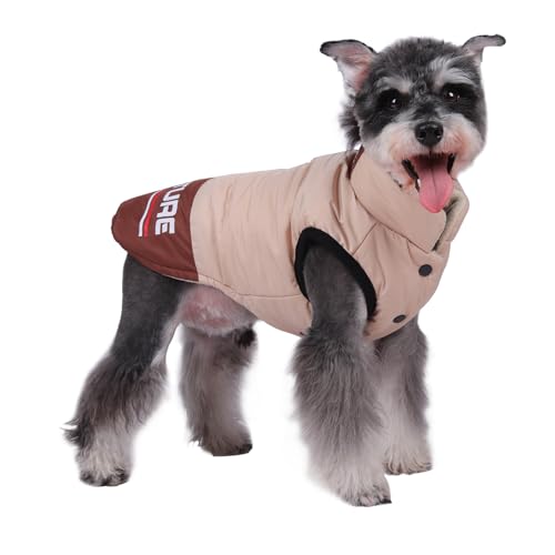 DoggieKit Hundekleidung für kleine bis mittelgroße Hunde,Hundewintermantel Wasserdicht Kaltes Wetter Warme Jacke mit D-Ring,Warme Weste Hundekleidung Hundejacke für kleine mittlere große Hunde von DoggieKit