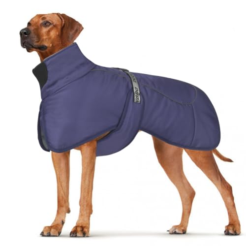 DoggieKit Hundemäntel Wasserdicht Winddicht Warm Winter Sicher mit Gewinde Reflektierende Streifen Jacke für Mittelgroße Große Hunde mit Geschirrloch für Welpen Haustiere Kaltes Wetter Kleidung Weste von DoggieKit