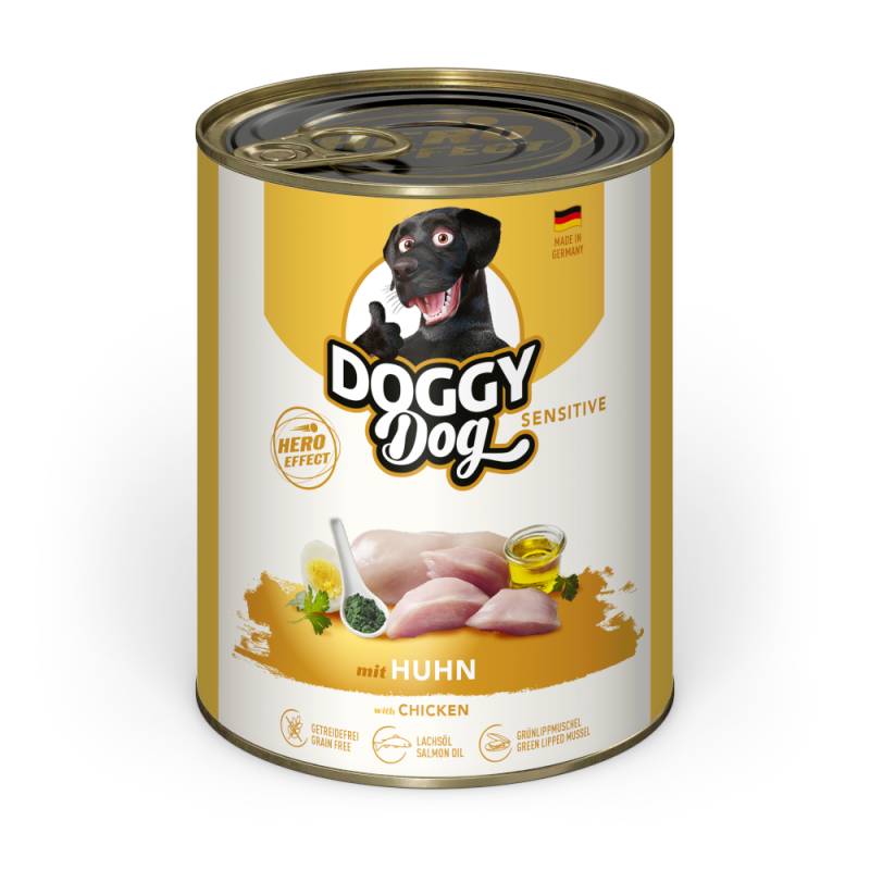 DOGGY Dog Adult 6 x 800 g - Sensitive mit Huhn von Doggy Dog