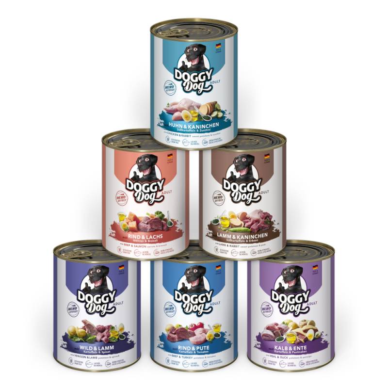 DOGGY Dog Adult 6 x 800 g - Mixpaket 1 (6 Sorten) von Doggy Dog