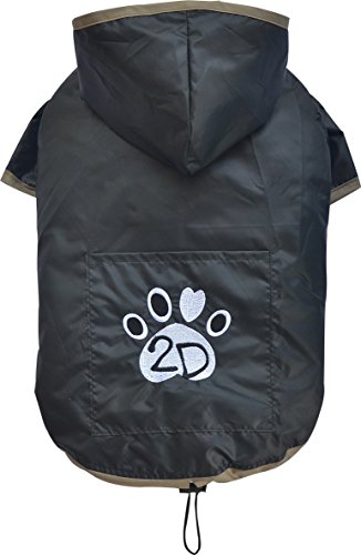 Doggy Dolly DR055 Hunderegenshirt, Größe: M, 2 beinig schwarz von Doggy Dolly