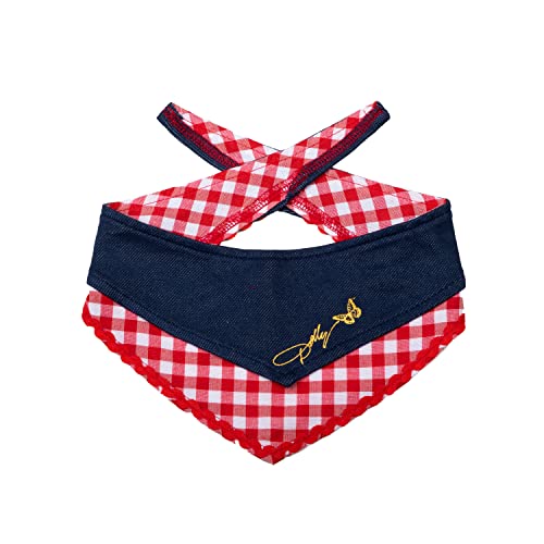 Doggy Parton Blaues bedrucktes Bandana für Haustiere, Denim und Vichy-Muster, Größe XS/S (22120719) von Doggy Parton