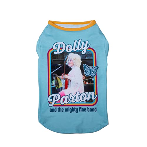 Doggy Parton Blue Dolly & The Mighty Fine Band Shirt für Haustiere, Größe L (22120728) von Doggy Parton