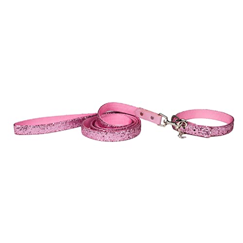 Dolly Doggy Parton Hundegeschirr und Leine/Halsband-Set, Kollektion, Pink Dolly's Pretty Little Set, Größe S von Doggy Parton