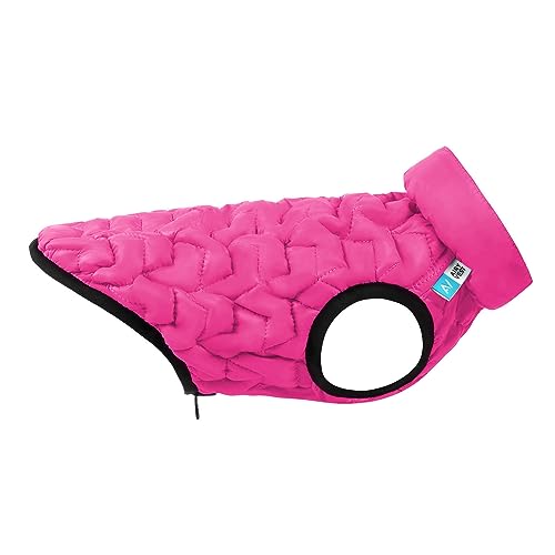 AirVest Reversible Hundekleidung, Hundejacke, Elastische, Wasserdicht, Windichte, +Praktische Tasche, Rosa, Größe L - 55x85x60 cm von DOGGY