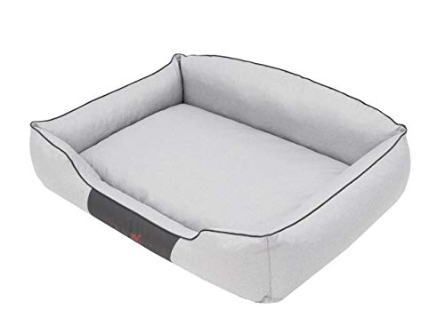 DOGGY Hundebett Katzenbett Haustierbett Hundeliege Gesteppt Hundekissen Bett Sofa Hundematratze Tierbett Hundesofa Matratze, Asche, L - 65 x 50 cm von DOGGY