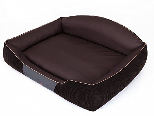 DOGGY Hundebett Katzenbett Haustierbett Hundeliege Gesteppt Hundekissen Bett Sofa Hundematratze Tierbett Hundesofa Matratze, Braun, L - 65 x 50 cm von DOGGY