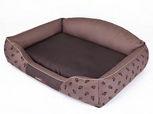 DOGGY Hundebett Katzenbett Haustierbett Hundeliege Gesteppt Hundekissen Bett Sofa Hundematratze Tierbett Hundesofa Matratze, Braun, XL - 84 x 65 cm von DOGGY