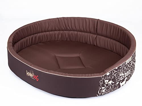 DOGGY Hundebett Katzenbett Haustierbett Hundeliege Runde Hundekissen Bett Hundematratze Tierbett Hundesofa Matratze, Untertitel, R3-52 x 38 cm von DOGGY