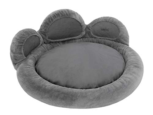 DOGGY Hundebett Katzenbett Haustierbett Katzenliege Hundeliege Sofa Runde Hundekissen Bett Hundematratze Tierbett Hundesofa Matratze, Grau, XL -∅ 85 cm von DOGGY