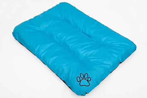 DOGGY Hundematratze Hundebett Katzenbett Haustierbett Hundeliege Ruheplatz Hundekissen Bett Sofa Tierbett Hundesofa Matratze, Blau, R2: 70 x 100 cm von DOGGY