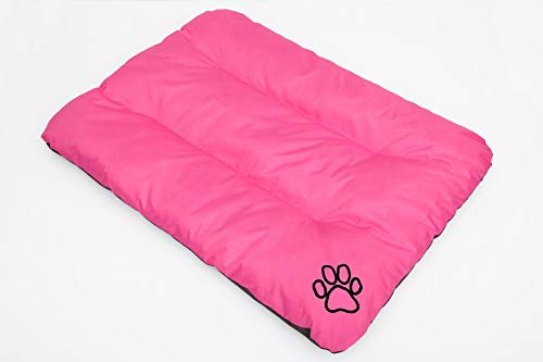 DOGGY Hundematratze Hundebett Katzenbett Haustierbett Hundeliege Ruheplatz Hundekissen Bett Sofa Tierbett Hundesofa Matratze, Rosa, R1: 60 x 90 cm von DOGGY