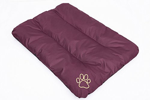 DOGGY Hundematratze Hundebett Katzenbett Haustierbett Hundeliege Ruheplatz Hundekissen Bett Sofa Tierbett Hundesofa Matratze, Rotwein, R2: 70 x 100 cm von DOGGY