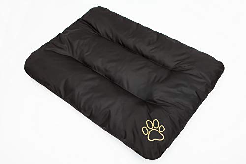 DOGGY Hundematratze Hundebett Katzenbett Haustierbett Hundeliege Ruheplatz Hundekissen Bett Sofa Tierbett Hundesofa Matratze, Schwarz, R1: 60 x 90 cm von DOGGY