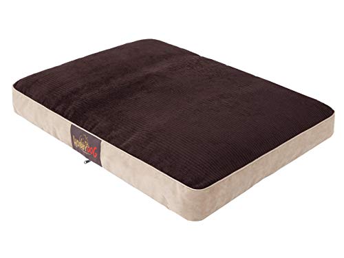 DOGGY Hundematratze Hundebett Katzenbett Haustierbett Hundeliege Ruheplatz Hundekissen Bett Sofa Tierbett Matratze, Braun, M - 70 x 50 cm von DOGGY