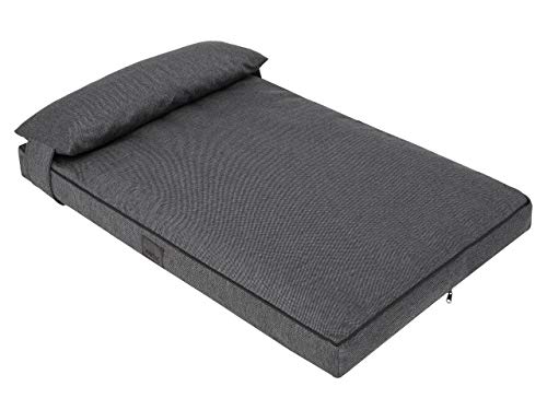 DOGGY Hundematratze Katzenmatratze Hundeliege Haustiermatratze Haustierbett Hundekissen Bett Sofa Tierbett Hundesofa Matratze, Graphit, M - 80 x 53 cm von DOGGY