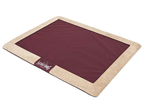 DOGGY Hundematte Hundebett Katzenbett Matte Haustierbett Hundeliege Ruheplatz Hundekissen Bett Tierbett Matratze, Rotwein, L - 90 x 70 cm von DOGGY