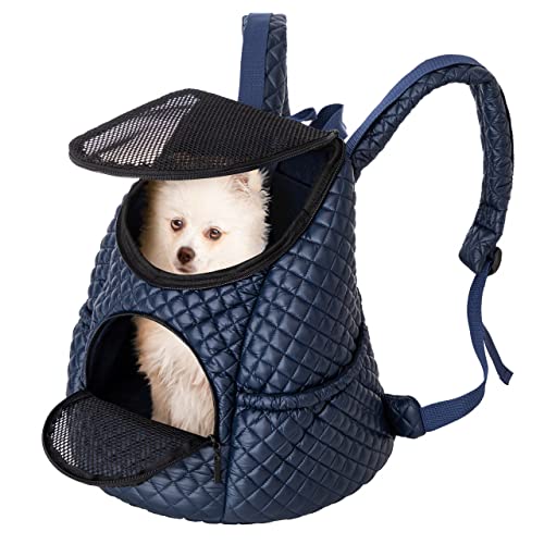 Rucksack für den Transport von Tieren, Tragetasche, Katzenrucksack, Katzenbox, Hundetasche, Hunde oder Katzenleine, Navy Blau, Gr.1: 32x31x24 cm von DOGGY