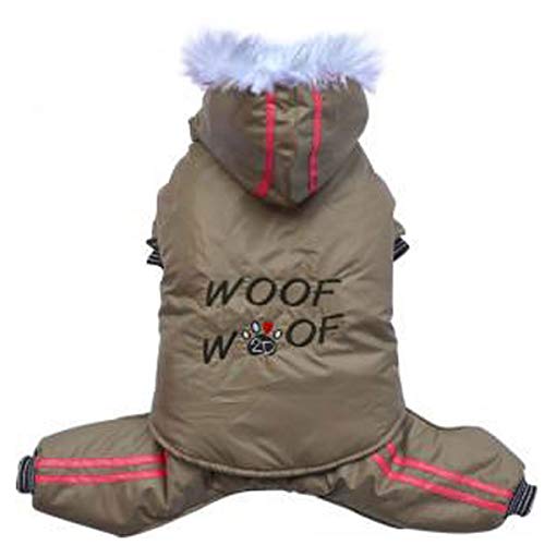 DoggyDolly W407 3-in-1 Schneeanzug/Overall für Hunde Cappuccino (XS- Brust 31-33 cm Rücken 18-20 cm) von DoggyDolly