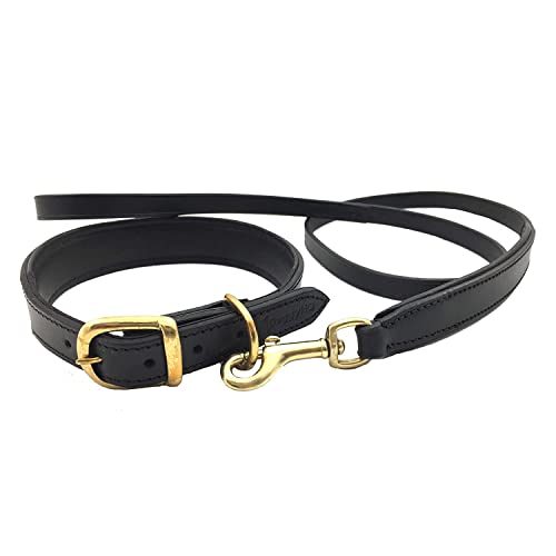 DoggyHQ The Vintage Halsband und Leine (Licorice Black) – Größe M von DoggyHQ