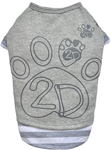 Doggy Dolly T576 Hundeshirt, Größe: XXL, grau mit Muster von Doggy Dolly