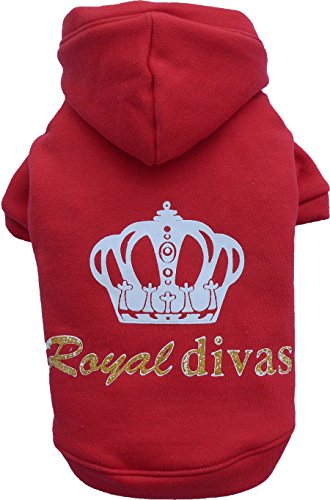 Doggy Dolly W031 Kapuzenshirt Royal für Hunde, rot, Größe : M von Doggydolly