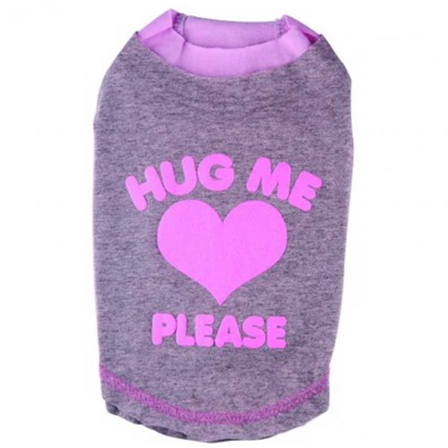 Doggydolly Shirt Hug me Please grau-rosa von Doggydolly