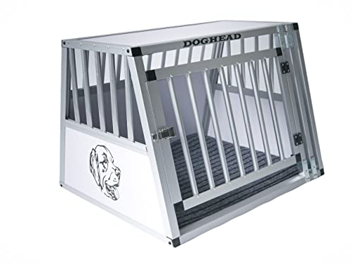 Doghead Alu Hundetransportbox 70x60x50 Comfort Reisebox Hundebox Transportbox Hundegitter Autobox von Doghead