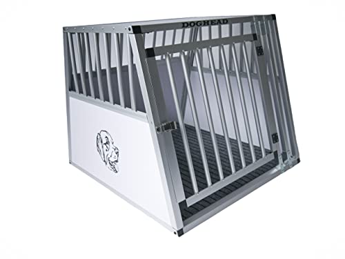 Doghead Alu Hundetransportbox 80x80x63 Comfort Reisebox Hundebox Transportbox Hundegitter Autobox von Doghead