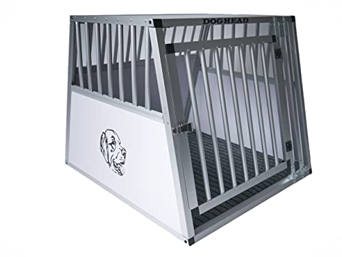 Doghead Alu Hundetransportbox 80x85x69 Comfort Reisebox Hundebox Transportbox Hundegitter Autobox - für Kombis ungeeignet von Doghead