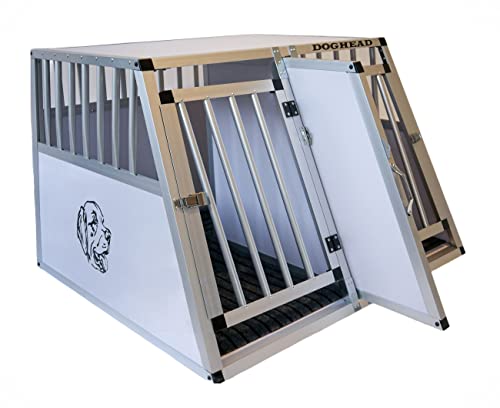 Doghead Alu Hundetransportbox 95x85x63 EG Comfort Reisebox Hundebox Transportbox Hundegitter Autobox von Doghead