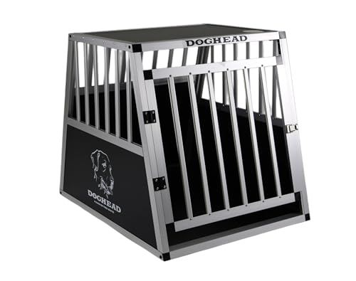 Doghead Hundetransportbox Hundebox Alu Reisebox Transportbox, 60 x 75 x 63 cm, Ecoline, schwarz/Silber Doghead Hundetransportbox Hundebox Alu Reisebox Transportbox, 60 x 75 x 63 cm, Ecoline, schwarz/Silber von Doghead