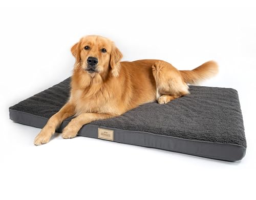 Doghouse Premium Hundebett Grosse Hunde 120x75x9cm Hundematte Waschbar, Hundekissen flauschig, Hundematratze für Grosse Hunde XL in Anthrazit ergonomisch von Doghouse Premium