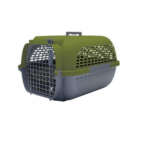 dogit Catit Voyaguer Transportbox für Haustiere, Größe XL, 68 x 47 x 43 cm, Grau/Khaki von Dogit