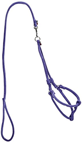 Dogline Hundeleine aus Mikrofaser, weich und gepolstert, für Hunde, Größe M, (B 1/3 x L 36 x G18-66 cm), Violett von Dogline