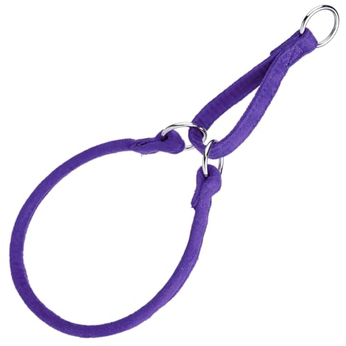 Dogline Rundes Martingale-Halsband aus Komfort-Mikrofaser, für Hunde, B 0,9 cm L 55,9 cm, Violett von Dogline