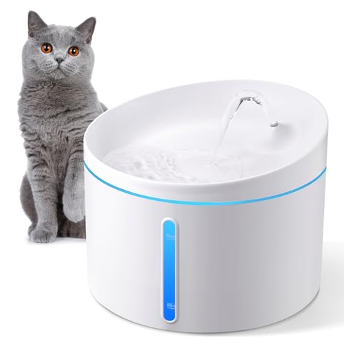 DOGNESS Water Fountain Plus Trinkbrunnen – Kapazität von 3,2 Litern, mehrere Filtersysteme für sauberes Wasser, weiß von DOGNESS