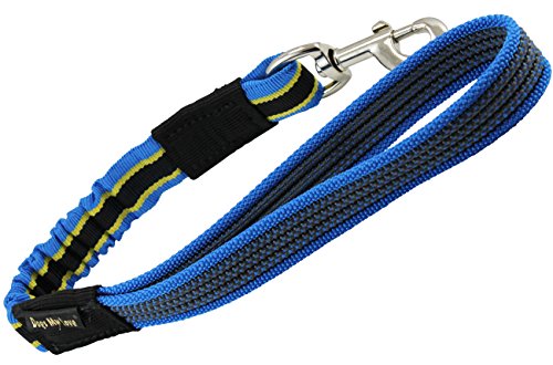 Dogs My Love Bungee, Hund Kurz Leine groß 50,8 cm Lang 2,5 cm Breit Traffic Lead Blau von Dogs My Love