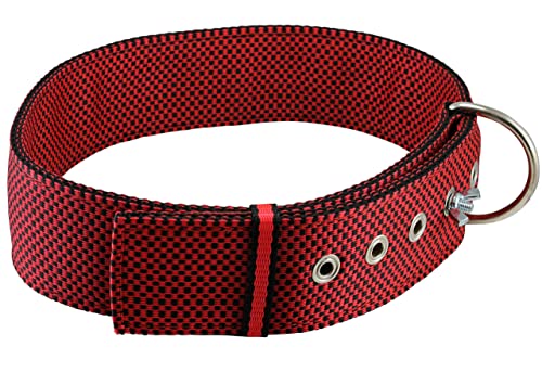 Gefallen Heavy Duty Extra Breit Triple Layer Krawatte Out Hundehalsband für XL Hunde 50,8 cm Hinweis "Hals, 5,1 cm breit, X-Large, rot von Dogs My Love