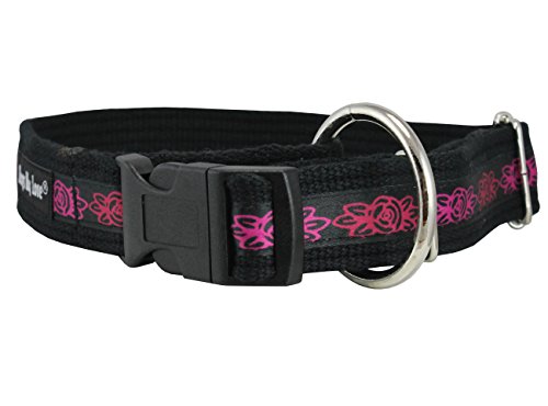 Hundehalsband, Baumwolle, verstellbar, 2 Größen M bis XXL, Blumenmuster (XLarge/XXL): 45,7 - 81,3 cm) von Dogs My Love