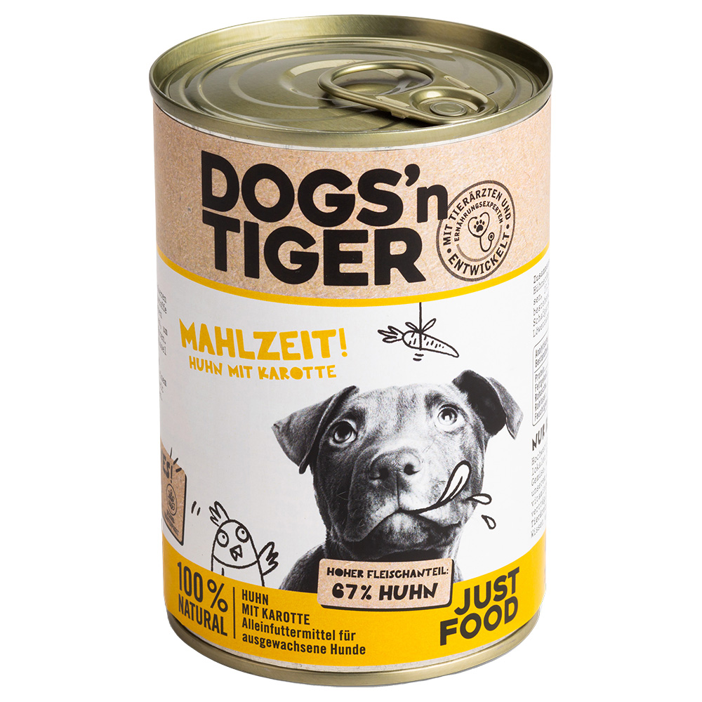 Dogs'n Tiger Adult 6 x 400 g - Huhn & Karotte von Dogs'n Tiger