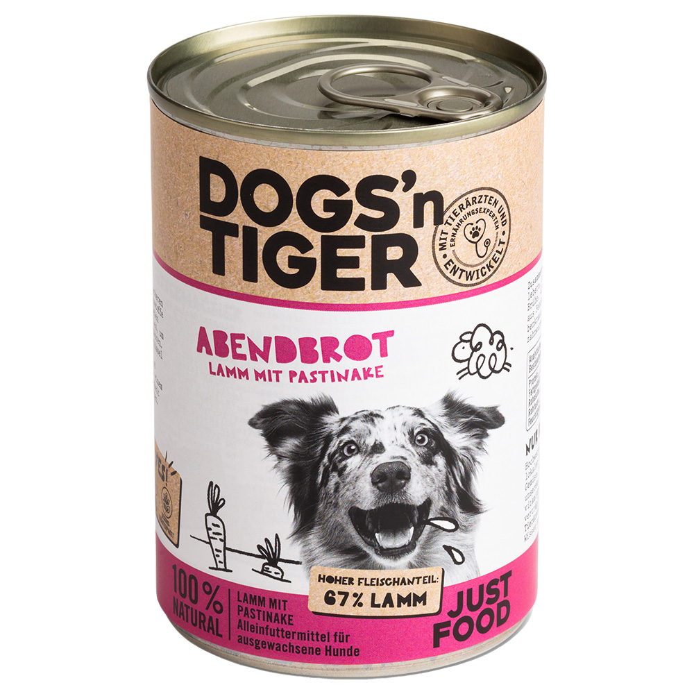 Dogs'n Tiger Adult 6 x 400 g - Lamm & Pastinake von Dogs'n Tiger