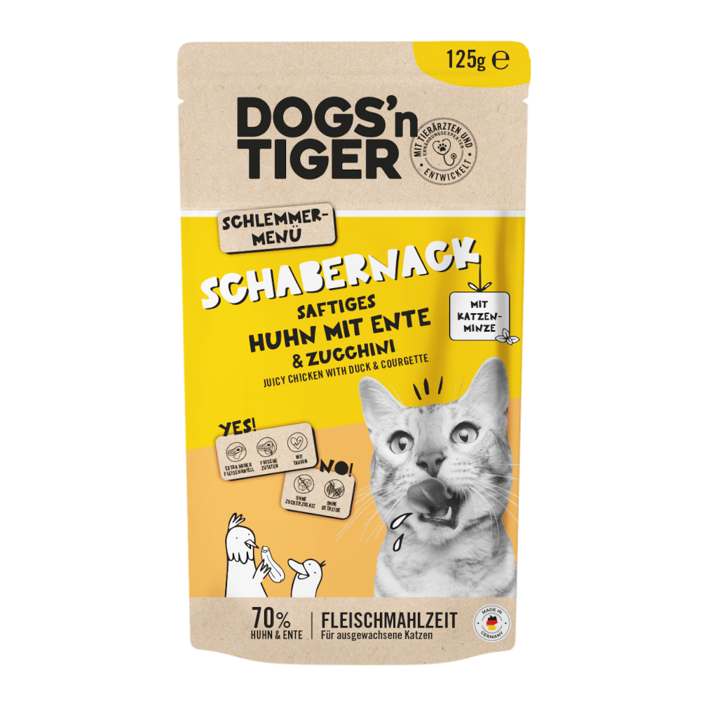 Dogs'n Tiger Cat 12 x 125 g - Huhn & Ente von Dogs'n Tiger