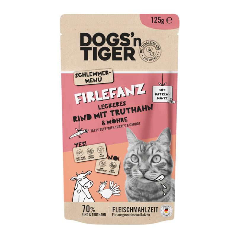 Dogs'n Tiger Cat 12 x 125 g - Rind & Truthahn von Dogs'n Tiger