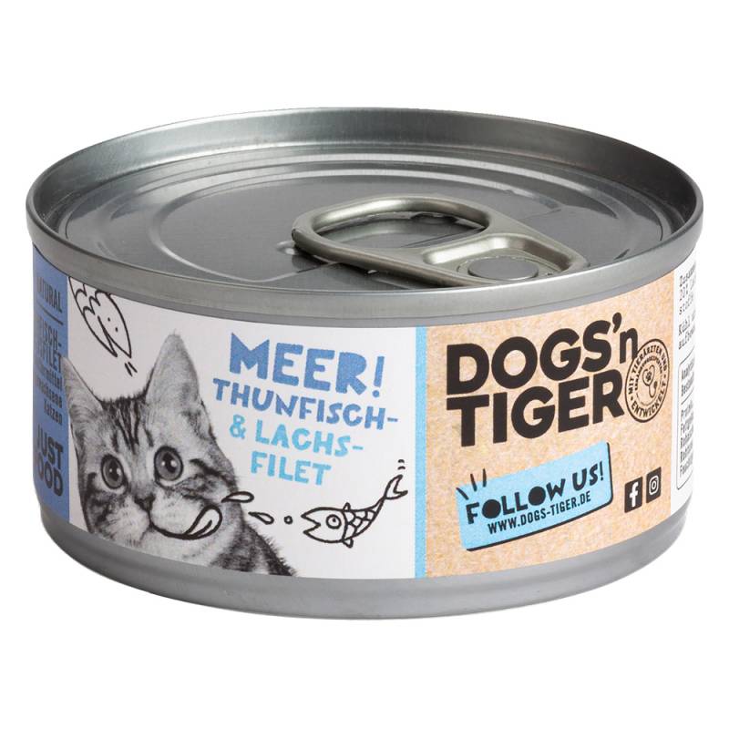 Dogs'n Tiger Cat Filet 12 x 70 g - Thunfisch- & Lachsfilet von Dogs'n Tiger