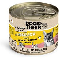 Dogs'n Tiger Schlemmermenü 6 x 200 g - Huhn mit Herzen von Dogs'n Tiger